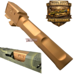 STEEL CITY ARSENAL "DEMO" LIMITED EDITION COLOR KIT - SHADOW GREEN CAMO - P40 WARHAWK "EXTENDED + PORTED" SLIDE for GLOCK 19 GEN 3 - COLOR FILL SNARL - COPPER P40 BARREL - GREEN / COPPER TRIGGER - BILLET ALUMINUM GREEN MAGWELL - Image 13