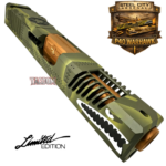 STEEL CITY ARSENAL LIMITED EDITION COLOR KIT - SHADOW GREEN CAMO - P40 WARHAWK SLIDE for GLOCK 17 GEN 3 - COLOR FILL SNARL - COPPER P40 BARREL - OD GREEN / COPPER TRIGGER - BILLET ALUMINUM OD GREEN MAGWELL - Image 6