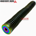 AGGRESSIVE  GUIDE ROD Assembly for GLOCK 17 Gen 3 -17LB Spring - GREEN RAINBOW CHAMELEON over Stainless Steel - Image 5