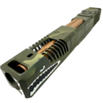 STEEL CITY ARSENAL "DEMO" LIMITED EDITION COLOR KIT - SHADOW GREEN CAMO - P40 WARHAWK "EXTENDED + PORTED" SLIDE for GLOCK 19 GEN 3 - COLOR FILL SNARL - COPPER P40 BARREL - GREEN / COPPER TRIGGER - BILLET ALUMINUM GREEN MAGWELL - Image 8