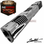STEEL CITY ARSENAL LIMITED EDITION COLOR KIT - BATTLEWORN GREY - P40 WARHAWK SLIDE for GLOCK 17 GEN 3 - COLOR FILL SNARL - BLACK P40 BARREL - BATTLEWORN GREY TRIGGER - BILLET ALUMINUM BATTLEWORN GREY MAGWELL - Image 5