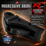 AGGRESSIVE ARMS R-LINE V2 for GLOCK 43 43X 48 "STAINLESS STEEL" TRIGGER BLACK DLC / BLACK SAFETY - With POLISHED TRIGGER BAR - Image 4