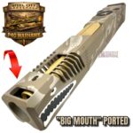 STEEL CITY ARSENAL LIMITED EDITION COLOR KIT - SHADOW TAN CAMO - P40 WARHAWK "EXTENDED + PORTED" SLIDE for GLOCK 19 GEN 3 - COLOR FILL SNARL - GOLD P40 BARREL - FDE / GOLD TRIGGER - BILLET ALUMINUM FDE MAGWELL - Image 10