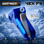 WARFINGER by RANGER PROOF / JOHNNY GLOCK COLLABORATION VEX F3  "BLUE/GREY/SIVLER "ADJUSTABLE VERSION" TRIGGER for GLOCK GEN 1 2 3 4 5 - 17 19 19X 20 21 22 23 24 26 27 31 32 33 34 35 37 36 38 39 43 43x 45 48 - Image 2