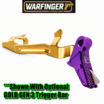 WARFINGER by RANGER PROOF / JOHNNY GLOCK COLLABORATION VEX F3  "PURPLE "ADJUSTABLE VERSION" TRIGGER for GLOCK GEN 1 2 3 4 5 - 17 19 19X 20 21 22 23 24 26 27 31 32 33 34 35 37 36 38 39 43 43x 45 48 - Image 7