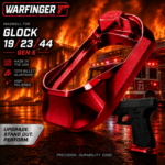 WARFINGER by Ranger Proof for GLOCK 19 / 23 / 44 ENHANCED ANODIZED RED BILLET ALUMINUM MAGWELL + VEX F3 ADJUSTABLE TRIGGER – FITS GEN 5 OEM FACTORY FRAMES - Image 4