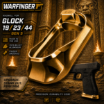 WARFINGER by Ranger Proof for GLOCK 19 / 23 / 44 ENHANCED ANODIZED GOLD BILLET ALUMINUM MAGWELL – FITS GEN 5 OEM FACTORY FRAMES