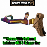 WARFINGER by RANGER PROOF / JOHNNY GLOCK COLLABORATION VEX F3 BURNT BRONZE ADJUSTABLE VERSION TRIGGER for GLOCK GEN 1 2 3 4 5 - 17 19 19X 20 21 22 23 24 26 27 31 32 33 34 35 37 36 38 39 43 43x 45 48 - Image 6