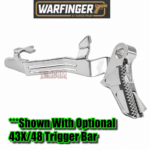 WARFINGER by RANGER PROOF / JOHNNY GLOCK COLLABORATION VEX F3 POLISHED SILVER BILLET ADJUSTABLE VERSION TRIGGER for GLOCK GEN 1 2 3 4 5 - 17 19 19X 20 21 22 23 24 26 27 31 32 33 34 35 37 36 38 39 43 43x 45 48 - Image 5