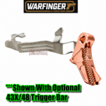 WARFINGER by RANGER PROOF / JOHNNY GLOCK COLLABORATION VEX F3  "COPPER ROSE GOLD "ADJUSTABLE VERSION" TRIGGER for GLOCK GEN 1 2 3 4 5 - 17 19 19X 20 21 22 23 24 26 27 31 32 33 34 35 37 36 38 39 43 43x 45 48 - Image 4