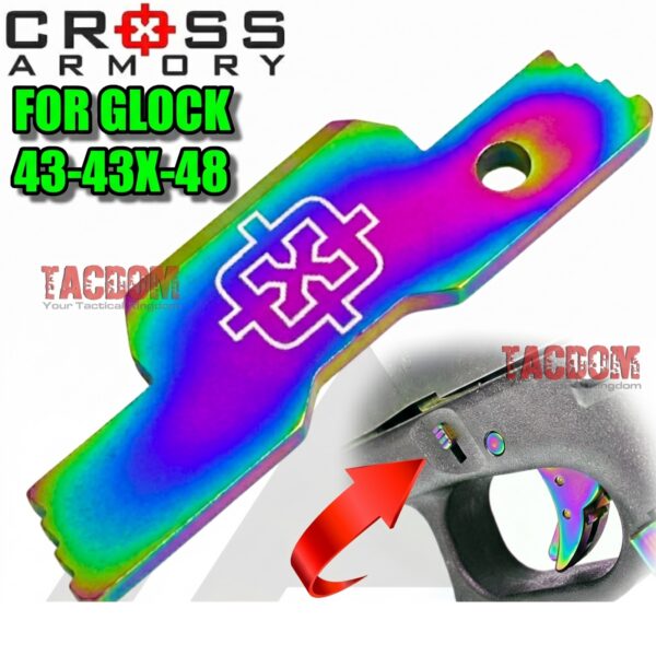 Cross Armory RAINBOW UPGRADE Performance for GLOCK 43 43X 48 Extended Slide Lock "Take Down Lever"