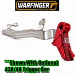 WARFINGER by RANGER PROOF / JOHNNY GLOCK COLLABORATION VEX F3  "INFERNO RED "ADJUSTABLE VERSION" TRIGGER for GLOCK GEN 1 2 3 4 5 - 17 19 19X 20 21 22 23 24 26 27 31 32 33 34 35 37 36 38 39 43 43x 45 48 - Image 7