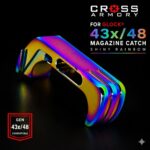 Cross Armory for GLOCK 43X 48 Extended magazine CATCH release SHINY RAINBOW - Image 3