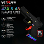 Cross Armory for GLOCK 43X 48 Extended magazine CATCH release SHINY RAINBOW - Image 2