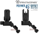 Strike Industries 45 degree OFFSET POLYMER SPBUS BUIS Back Up Sights - for PICATINNY RAILS