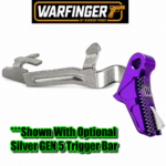 WARFINGER by RANGER PROOF / JOHNNY GLOCK COLLABORATION VEX F3  "PURPLE "ADJUSTABLE VERSION" TRIGGER for GLOCK GEN 1 2 3 4 5 - 17 19 19X 20 21 22 23 24 26 27 31 32 33 34 35 37 36 38 39 43 43x 45 48 - Image 8