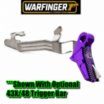 WARFINGER by RANGER PROOF / JOHNNY GLOCK COLLABORATION VEX F3  "PURPLE "ADJUSTABLE VERSION" TRIGGER for GLOCK GEN 1 2 3 4 5 - 17 19 19X 20 21 22 23 24 26 27 31 32 33 34 35 37 36 38 39 43 43x 45 48 - Image 6