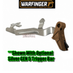 WARFINGER by RANGER PROOF / JOHNNY GLOCK COLLABORATION VEX F3 BURNT BRONZE ADJUSTABLE VERSION TRIGGER for GLOCK GEN 1 2 3 4 5 - 17 19 19X 20 21 22 23 24 26 27 31 32 33 34 35 37 36 38 39 43 43x 45 48 - Image 5