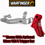 WARFINGER by RANGER PROOF / JOHNNY GLOCK COLLABORATION VEX F3  "INFERNO RED "ADJUSTABLE VERSION" TRIGGER for GLOCK GEN 1 2 3 4 5 - 17 19 19X 20 21 22 23 24 26 27 31 32 33 34 35 37 36 38 39 43 43x 45 48 - Image 8