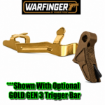 WARFINGER by RANGER PROOF / JOHNNY GLOCK COLLABORATION VEX F3 BURNT BRONZE ADJUSTABLE VERSION TRIGGER for GLOCK GEN 1 2 3 4 5 - 17 19 19X 20 21 22 23 24 26 27 31 32 33 34 35 37 36 38 39 43 43x 45 48 - Image 7