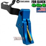 TYRANT DESIGNS I.T.T.S BLUE TRIGGER GOLD Safety with BLACK STEALTH BAR for Glock 43 - 43x - 48 MODELS - Image 3