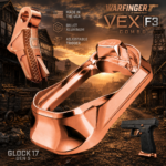 WARFINGER by Ranger Proof for GLOCK 17 / 34 / 45 ENHANCED COPPER ROSE GOLD BILLET ALUMINUM MAGWELL + VEX F3 ADJUSTABLE TRIGGER – FITS GEN 5 OEM FACTORY FRAMES