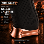 WARFINGER by Ranger Proof for GLOCK 17 / 34 / 45 ENHANCED COPPER ROSE GOLD BILLET ALUMINUM MAGWELL + VEX F3 ADJUSTABLE TRIGGER – FITS GEN 5 OEM FACTORY FRAMES - Image 9