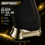 WARFINGER by Ranger Proof for GLOCK 17 / 34 / 45 ENHANCED FLAX LIGHT GOLD BILLET ALUMINUM MAGWELL + VEX F3 ADJUSTABLE TRIGGER – FITS GEN 5 OEM FACTORY FRAMES - Image 3