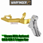 WARFINGER by RANGER PROOF / JOHNNY GLOCK COLLABORATION VEX F3 POLISHED SILVER BILLET ADJUSTABLE VERSION TRIGGER for GLOCK GEN 1 2 3 4 5 - 17 19 19X 20 21 22 23 24 26 27 31 32 33 34 35 37 36 38 39 43 43x 45 48 - Image 7