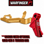 WARFINGER by RANGER PROOF / JOHNNY GLOCK COLLABORATION VEX F3  "INFERNO RED "ADJUSTABLE VERSION" TRIGGER for GLOCK GEN 1 2 3 4 5 - 17 19 19X 20 21 22 23 24 26 27 31 32 33 34 35 37 36 38 39 43 43x 45 48 - Image 6