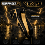 WARFINGER by RANGER PROOF / JOHNNY GLOCK COLLABORATION VEX F3  "BLACK / GOLD TWO TONE" ADJUSTABLE VERSION" TRIGGER for GLOCK GEN 1 2 3 4 5 - 17 19 19X 20 21 22 23 24 26 27 31 32 33 34 35 37 36 38 39 43 43x 45 48 - Image 2
