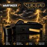 WARFINGER by RANGER PROOF / JOHNNY GLOCK COLLABORATION VEX F3  "BLACK / GOLD TWO TONE" ADJUSTABLE VERSION" TRIGGER for GLOCK GEN 1 2 3 4 5 - 17 19 19X 20 21 22 23 24 26 27 31 32 33 34 35 37 36 38 39 43 43x 45 48 - Image 3