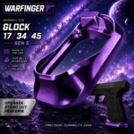 WARFINGER by Ranger Proof for GLOCK 17 / 34 / 45 ENHANCED PURPLE BILLET ALUMINUM MAGWELL – FITS GEN 5 OEM FACTORY FRAMES