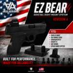 ANGRY EZ BEAR - OPTIC DOVE MOUNT + FRONT SIGHT FOR S&W M&P 1.0 models -  V4 FITS OPTICS LIKE OSIGHT K - ROMEO ZERO - SHIELD RMSC