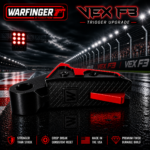 WARFINGER by RANGER PROOF / JOHNNY GLOCK COLLABORATION VEX F3  "BLACK / RED TWO TONE" ADJUSTABLE VERSION" TRIGGER for GLOCK GEN 1 2 3 4 5 - 17 19 19X 20 21 22 23 24 26 27 31 32 33 34 35 37 36 38 39 43 43x 45 48 - Image 3