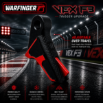 WARFINGER by RANGER PROOF / JOHNNY GLOCK COLLABORATION VEX F3  "BLACK / RED TWO TONE" ADJUSTABLE VERSION" TRIGGER for GLOCK GEN 1 2 3 4 5 - 17 19 19X 20 21 22 23 24 26 27 31 32 33 34 35 37 36 38 39 43 43x 45 48 - Image 4