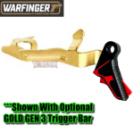 WARFINGER by RANGER PROOF / JOHNNY GLOCK COLLABORATION VEX F3  "BLACK / RED TWO TONE" ADJUSTABLE VERSION" TRIGGER for GLOCK GEN 1 2 3 4 5 - 17 19 19X 20 21 22 23 24 26 27 31 32 33 34 35 37 36 38 39 43 43x 45 48 - Image 8