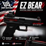 ANGRY EZ BEAR - OPTIC DOVE MOUNT + FRONT SIGHT FOR GLOCK V1 FITS OPTICS LIKE HOLOSUN 407K 507K - CRIMSON - GIDEON - Image 3
