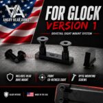 ANGRY EZ BEAR - OPTIC DOVE MOUNT + FRONT SIGHT FOR GLOCK V1 FITS OPTICS LIKE HOLOSUN 407K 507K - CRIMSON - GIDEON - Image 2