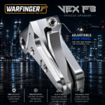 WARFINGER by RANGER PROOF / JOHNNY GLOCK COLLABORATION VEX F3 POLISHED SILVER BILLET ADJUSTABLE VERSION TRIGGER for GLOCK GEN 1 2 3 4 5 - 17 19 19X 20 21 22 23 24 26 27 31 32 33 34 35 37 36 38 39 43 43x 45 48 - Image 2