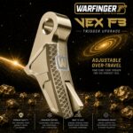 WARFINGER by Ranger Proof for GLOCK 17 / 34 / 45 ENHANCED FLAX LIGHT GOLD BILLET ALUMINUM MAGWELL + VEX F3 ADJUSTABLE TRIGGER – FITS GEN 5 OEM FACTORY FRAMES - Image 8