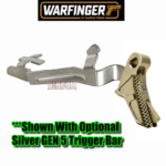 WARFINGER by RANGER PROOF / JOHNNY GLOCK COLLABORATION VEX F3 FLAX LIGHT GOLD ADJUSTABLE VERSION TRIGGER for GLOCK GEN 1 2 3 4 5 - 17 19 19X 20 21 22 23 24 26 27 31 32 33 34 35 37 36 38 39 43 43x 45 48 - Image 7