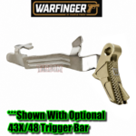 WARFINGER by RANGER PROOF / JOHNNY GLOCK COLLABORATION VEX F3 FLAX LIGHT GOLD ADJUSTABLE VERSION TRIGGER for GLOCK GEN 1 2 3 4 5 - 17 19 19X 20 21 22 23 24 26 27 31 32 33 34 35 37 36 38 39 43 43x 45 48 - Image 6