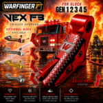 WARFINGER by RANGER PROOF / JOHNNY GLOCK COLLABORATION VEX F3  "INFERNO RED "ADJUSTABLE VERSION" TRIGGER for GLOCK GEN 1 2 3 4 5 - 17 19 19X 20 21 22 23 24 26 27 31 32 33 34 35 37 36 38 39 43 43x 45 48