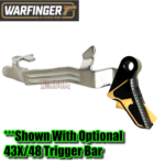 WARFINGER by RANGER PROOF / JOHNNY GLOCK COLLABORATION VEX F3  "BLACK / GOLD TWO TONE" ADJUSTABLE VERSION" TRIGGER for GLOCK GEN 1 2 3 4 5 - 17 19 19X 20 21 22 23 24 26 27 31 32 33 34 35 37 36 38 39 43 43x 45 48 - Image 5