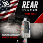 ANGRY EZ BEAR - OPTIC DOVE MOUNT + FRONT SIGHT FOR S&W M&P 1.0 models -  V3 FITS OPTICS LIKE HOLOSUN 407K 507K - CRIMSON - GIDEON - Image 4
