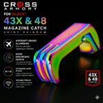 Cross Armory for GLOCK 43X 48 Extended magazine CATCH release SHINY RAINBOW