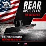ANGRY EZ BEAR - OPTIC DOVE MOUNT + FRONT SIGHT FOR S&W M&P 1.0 models -  V3 FITS OPTICS LIKE HOLOSUN 407K 507K - CRIMSON - GIDEON - Image 2