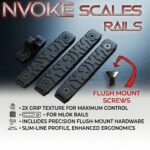 NVOKE For GLOCK GEN 4 - 5 - 7075 ALUMINUM MAGAZINE CATCH RELEASE - CONTOURED SLIM - BLACK