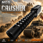 MGS "THE CRUSHER" MATCH FLUTED BARREL for GLOCK 19 GEN 1-5 - STAINLESS STEEL - BLACK DLC - UNIQUE SAWTOOTH TREAD PATTERN